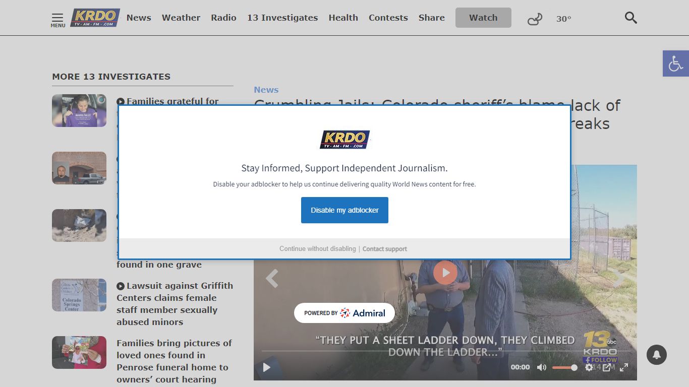 Crumbling Jails: Colorado sheriff's blame lack of funding and ... - KRDO